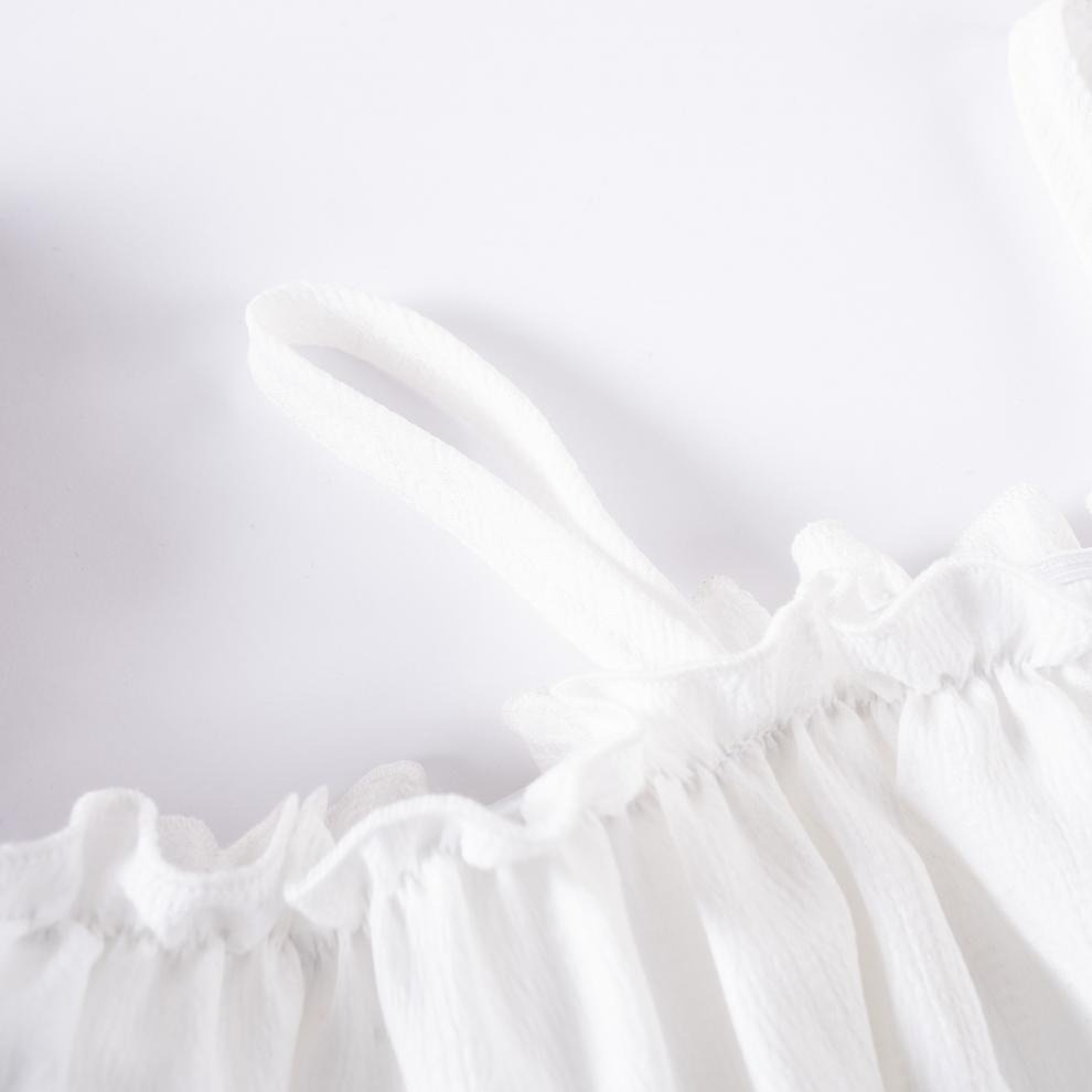 2pcs Toddler Girls Ruffle Puff Sleeve Top & High Waist Ruffle Hem Skirt