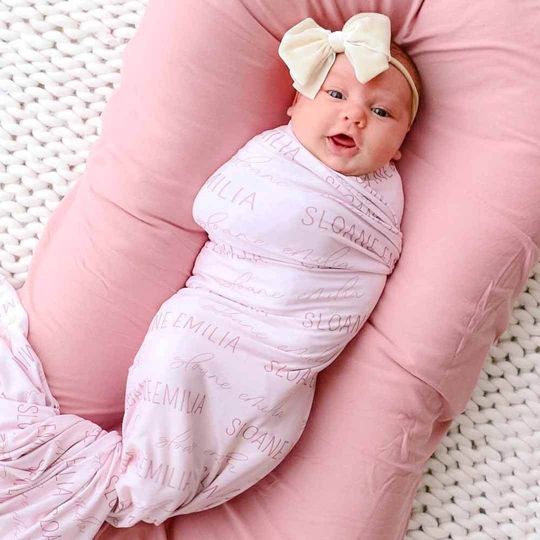 Personalized Baby Name Swaddle Blanket
