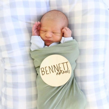 Personalized Baby Name Wood Announcement | Block