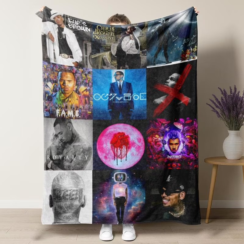 Chris Brown Album Cover Blanket