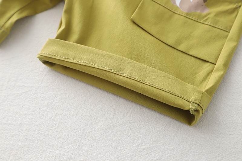 2pcs Toddler Boys Dinosaur Print Short-Sleeve Shirt & Tie with Shorts