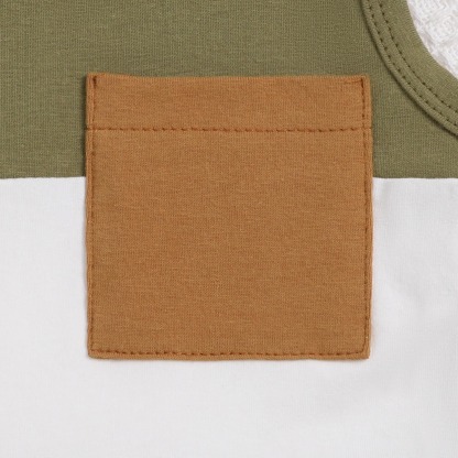 2pcs Toddler Boys Patchwork Tank Top & Roll-Up Cargo Shorts