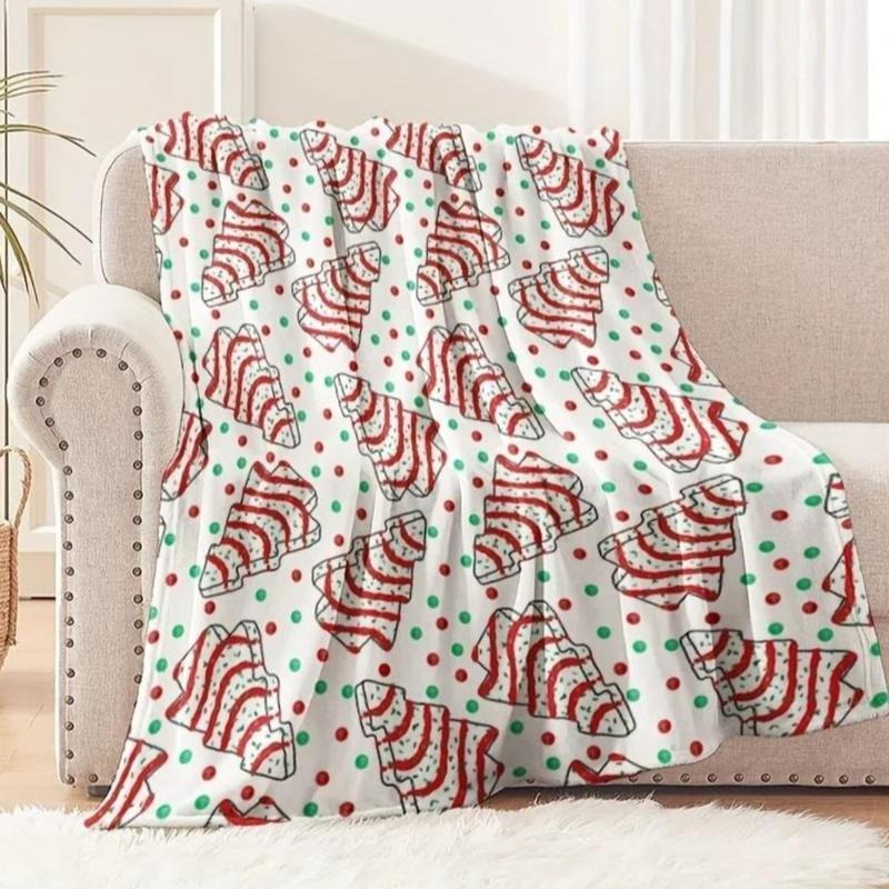 Cozy Christmas Tree Pattern Blanket