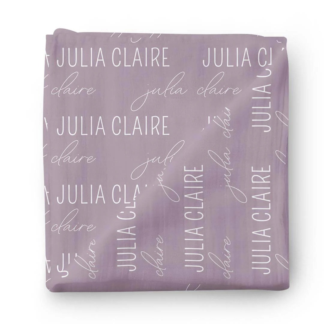 Personalized Baby Name Swaddle Blanket
