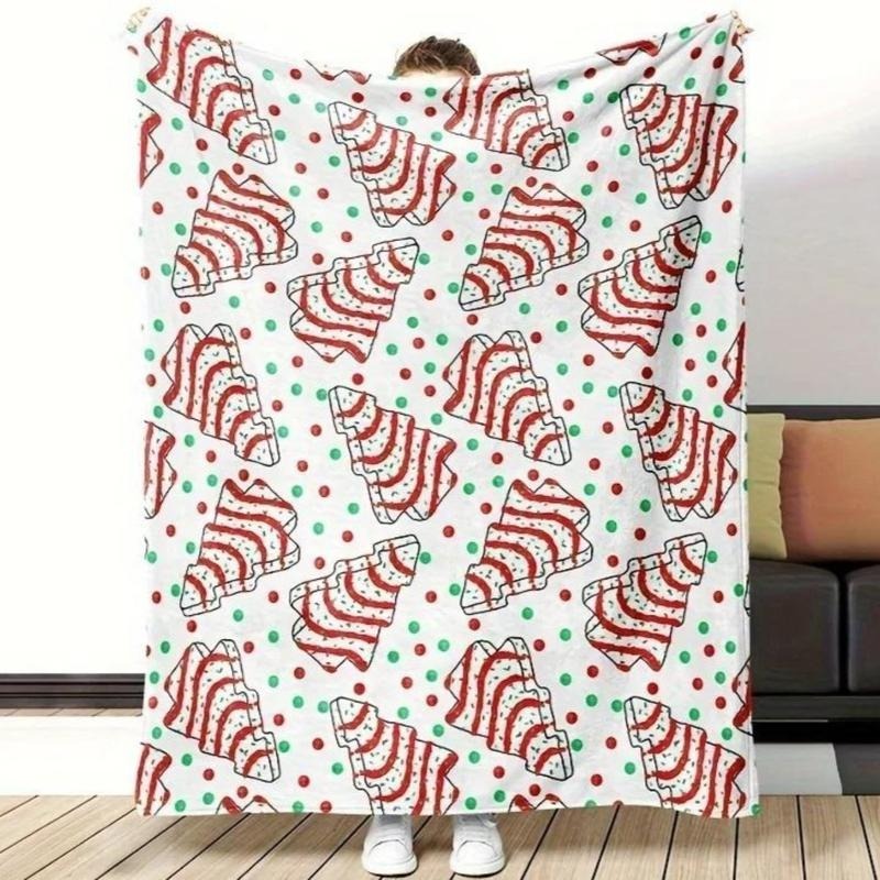 Cozy Christmas Tree Pattern Blanket