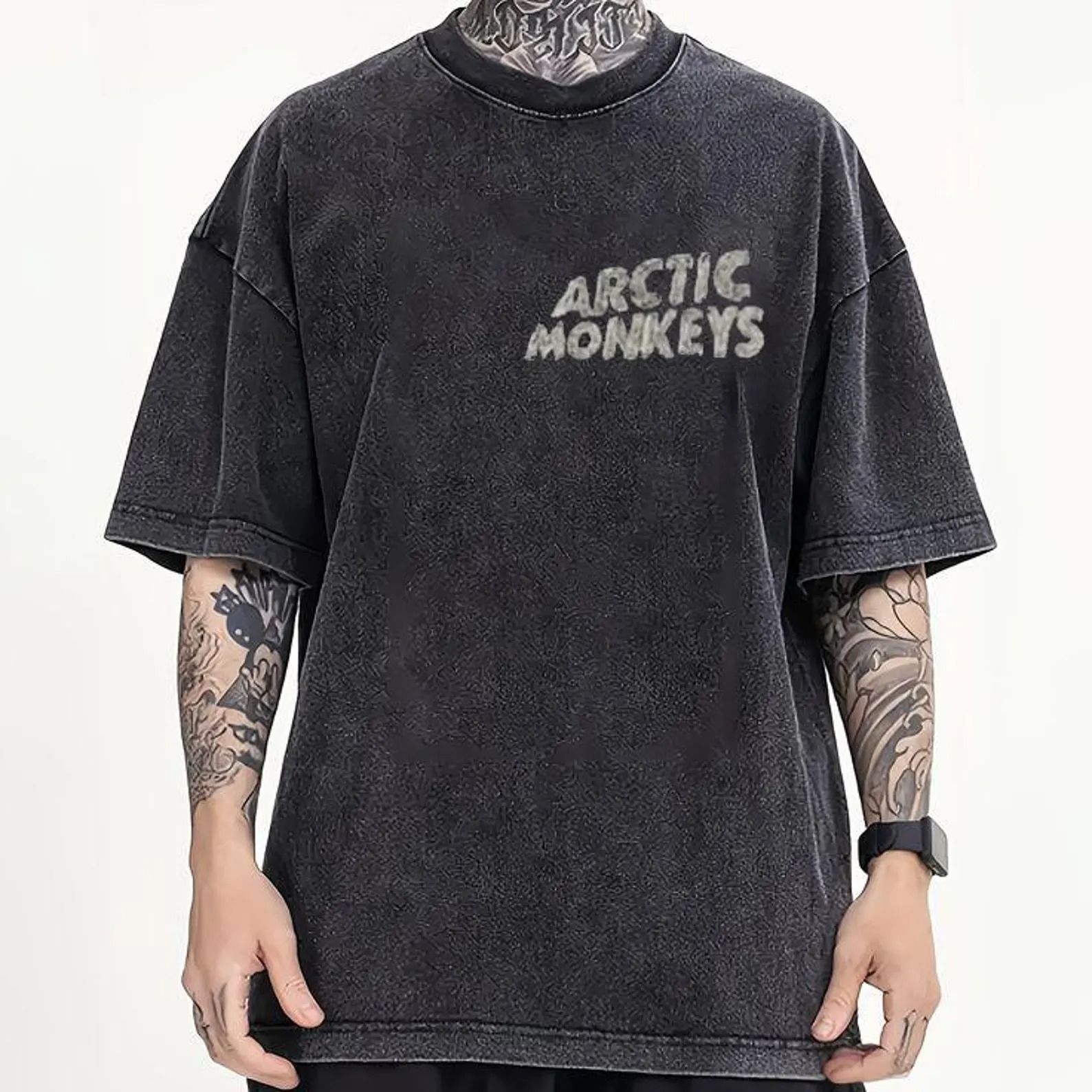 Arctic Monkeys Retro Doodle T-Shirt - Oversized Album Graphic Tee