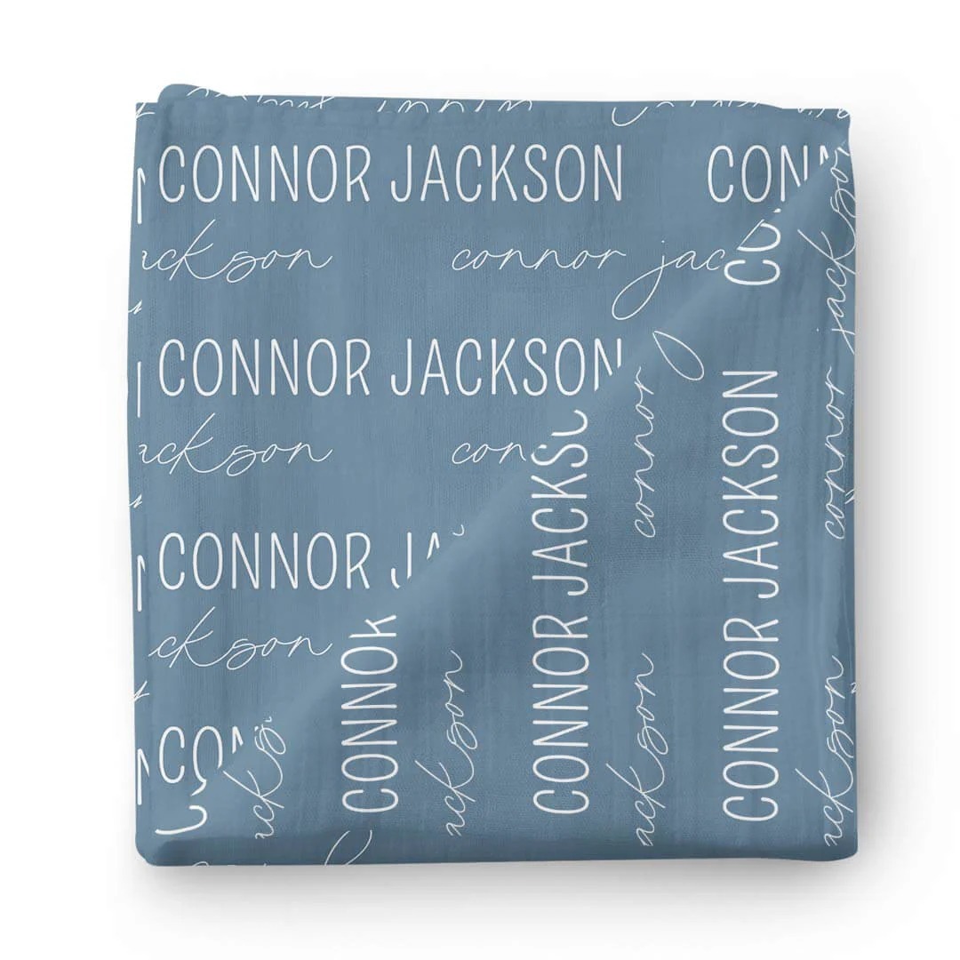 Personalized Baby Name Swaddle Blanket