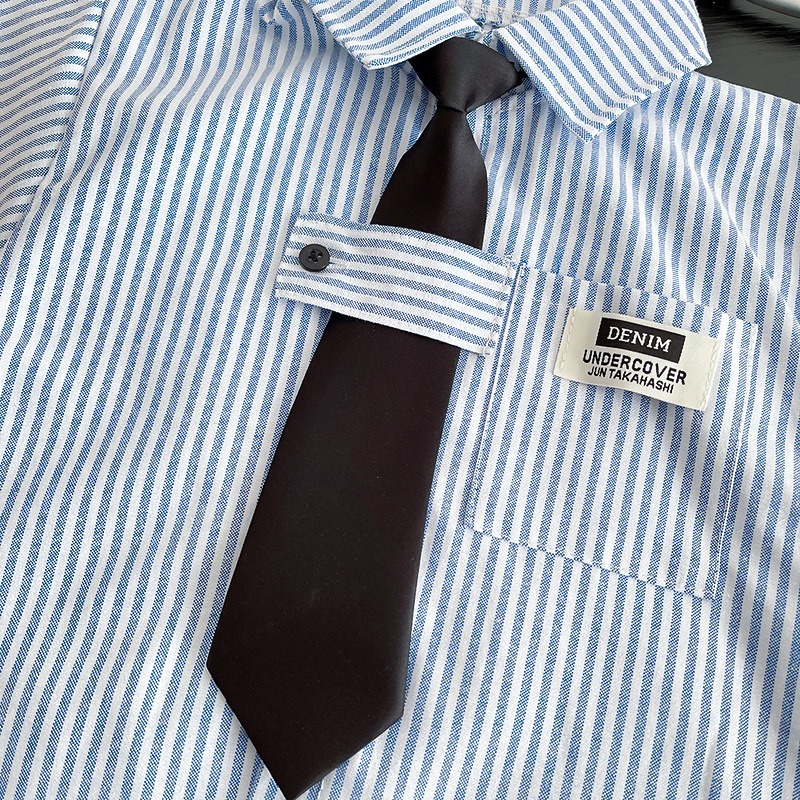 2pcs Toddler Boys Vertical Stripe Shirt & Formal Pants