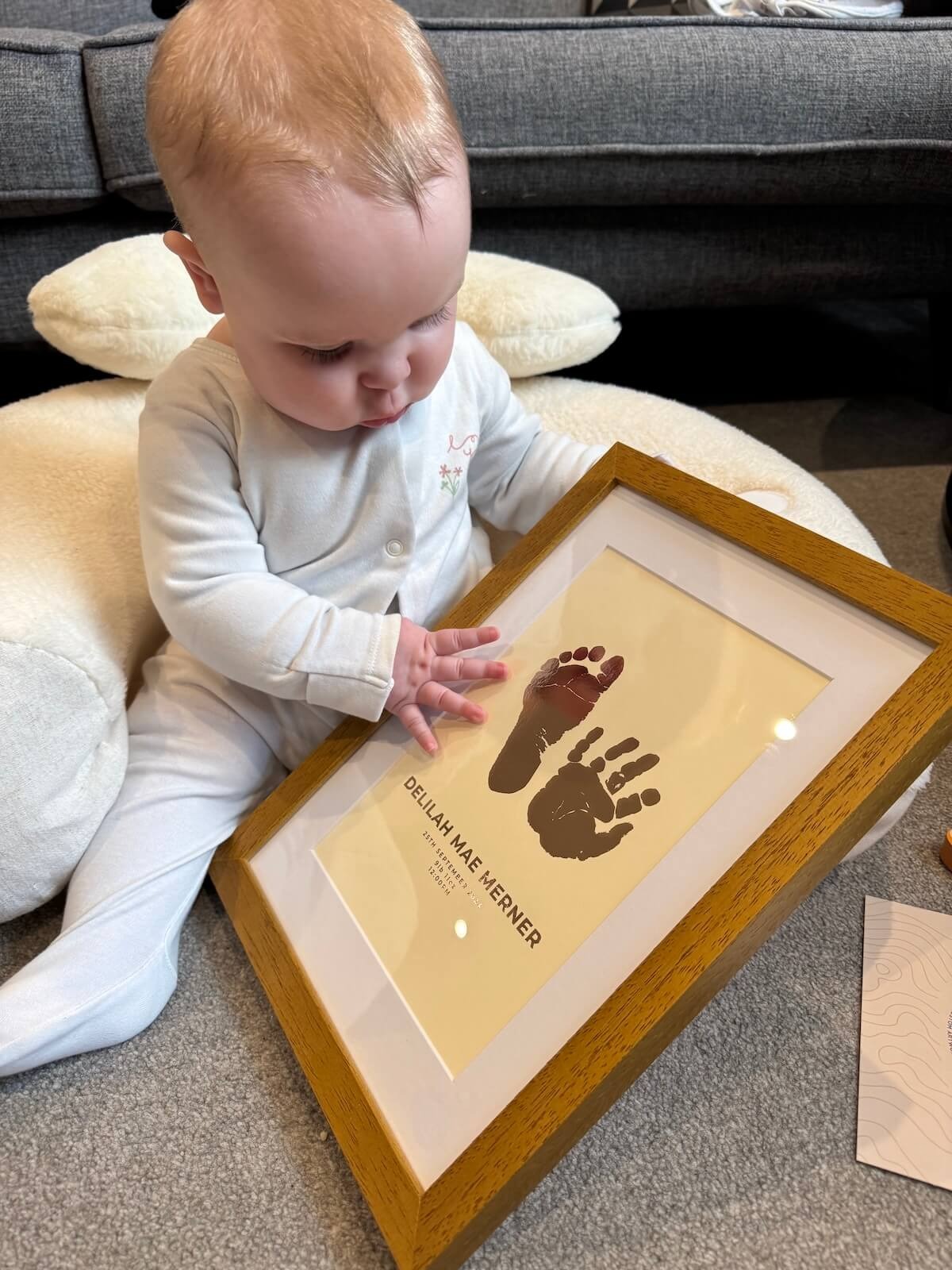 Foiled Baby Hand & Footprint Artwork, Kit NOT Included