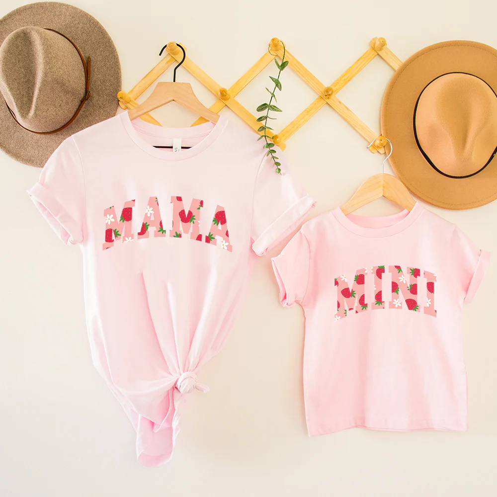 Summer Fruits Mama & Mini Strawberry Matching T-Shirts
