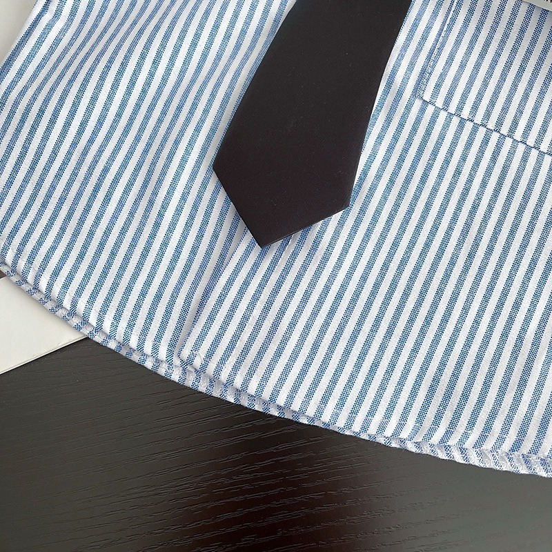 2pcs Toddler Boys Vertical Stripe Shirt & Formal Pants