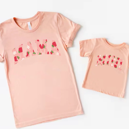Summer Fruits Mama & Mini Strawberry Matching T-Shirts