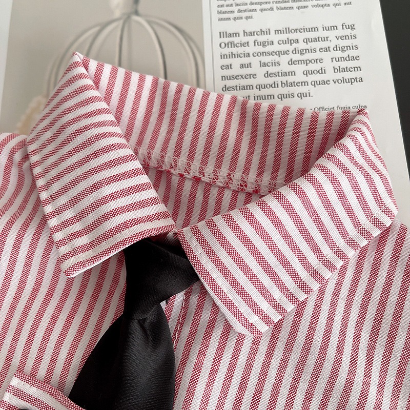 2pcs Toddler Boys Vertical Stripe Shirt & Formal Pants