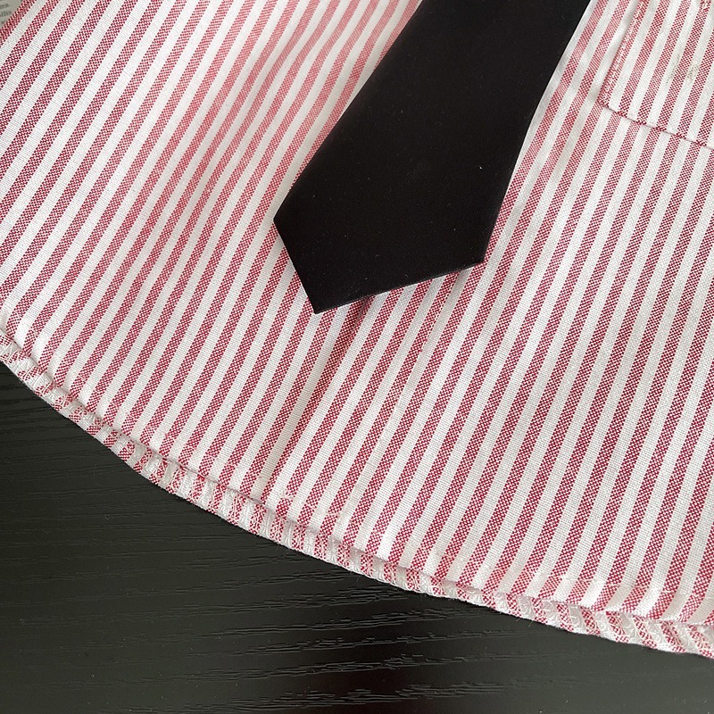 2pcs Toddler Boys Vertical Stripe Shirt & Formal Pants