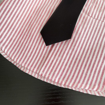 2pcs Toddler Boys Vertical Stripe Shirt & Formal Pants