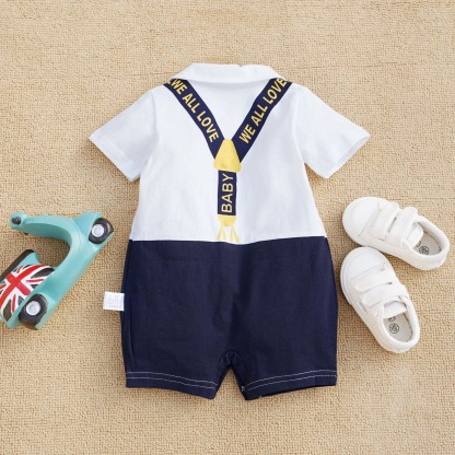 Baby Boy "BABY" Letter Suspenders Jumpsuits