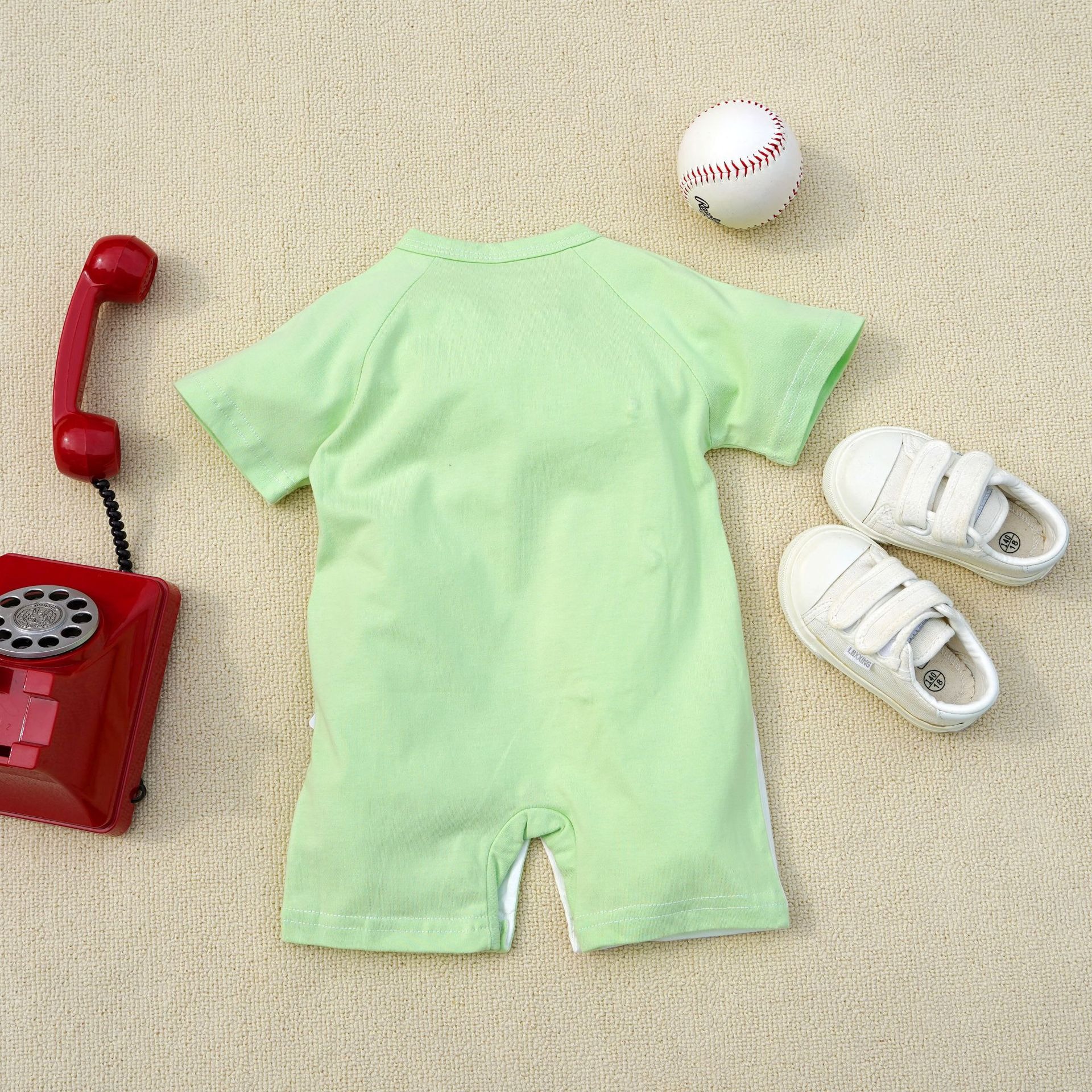 Baby Boy Star-Eyed Dinosaur Jumpsuits