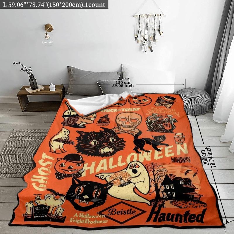 Spooky Halloween Throw Blanket