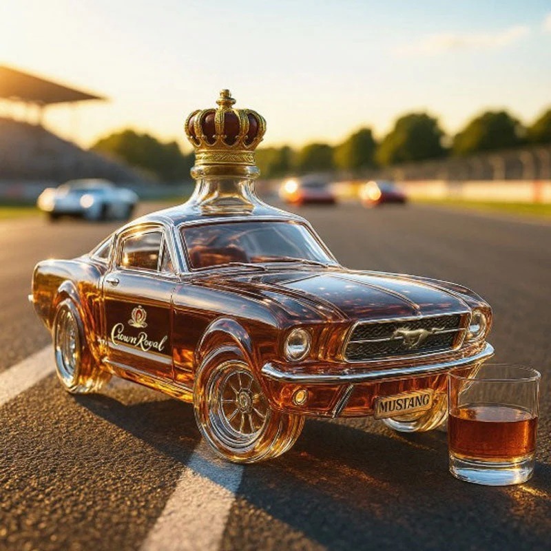 Mustang Whiskey Decanter – Luxury Car-Inspired Glass Bottle 🥃🐎