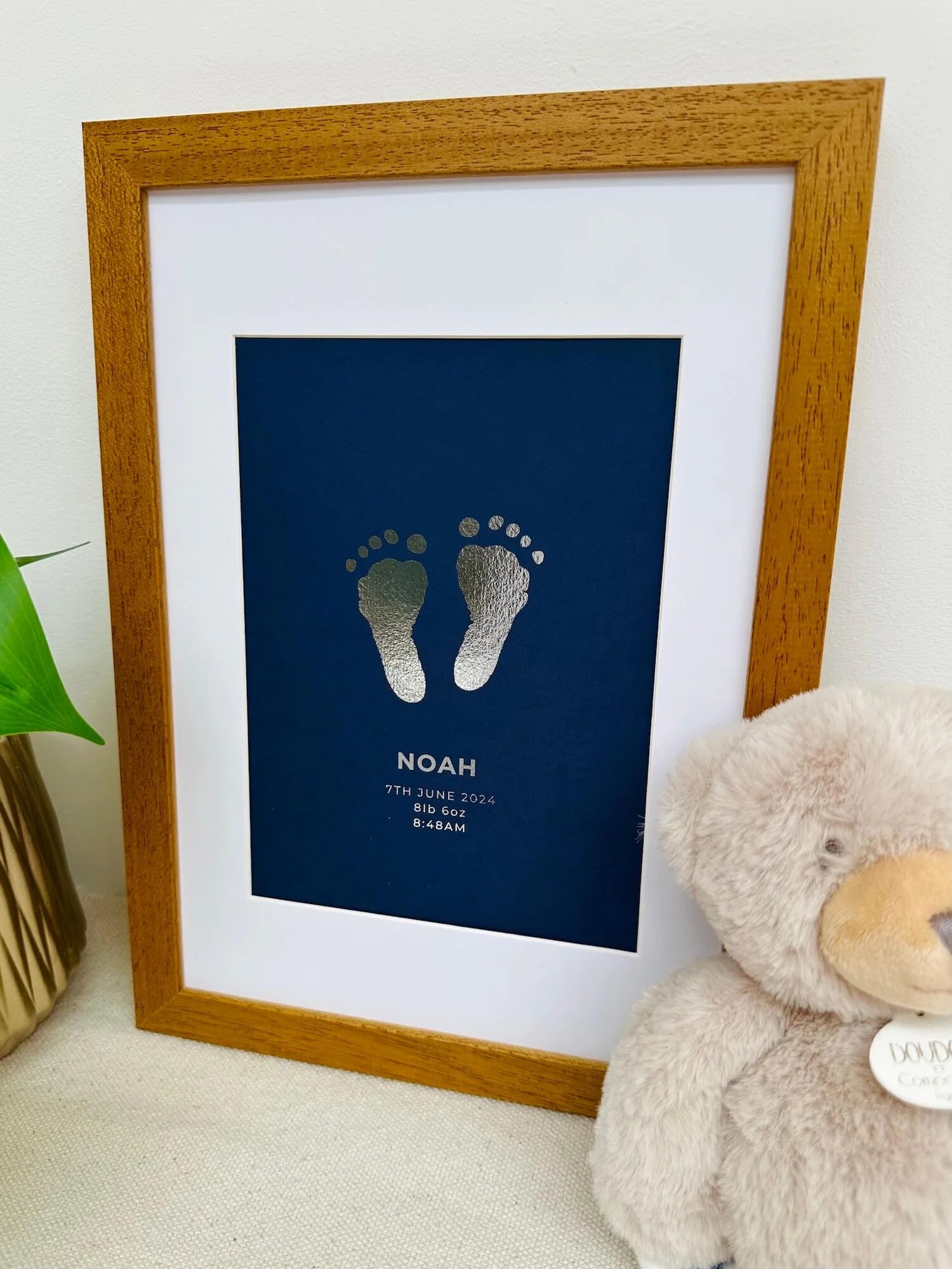 Foiled Baby Hand & Footprint Artwork, Kit NOT Included