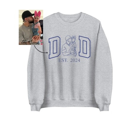 Personalized Photo Outline DAD Sweatshirt