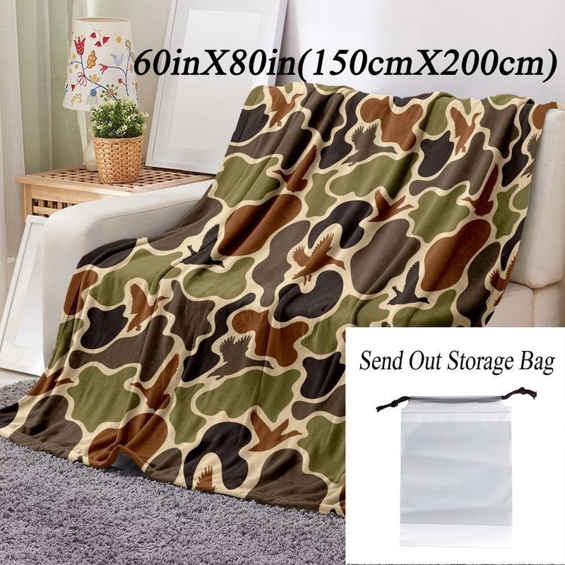 Camouflage Pattern Flannel Blanket