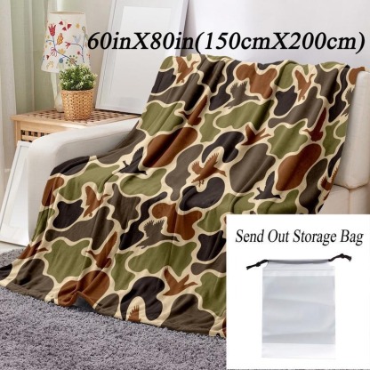 Camouflage Pattern Flannel Blanket