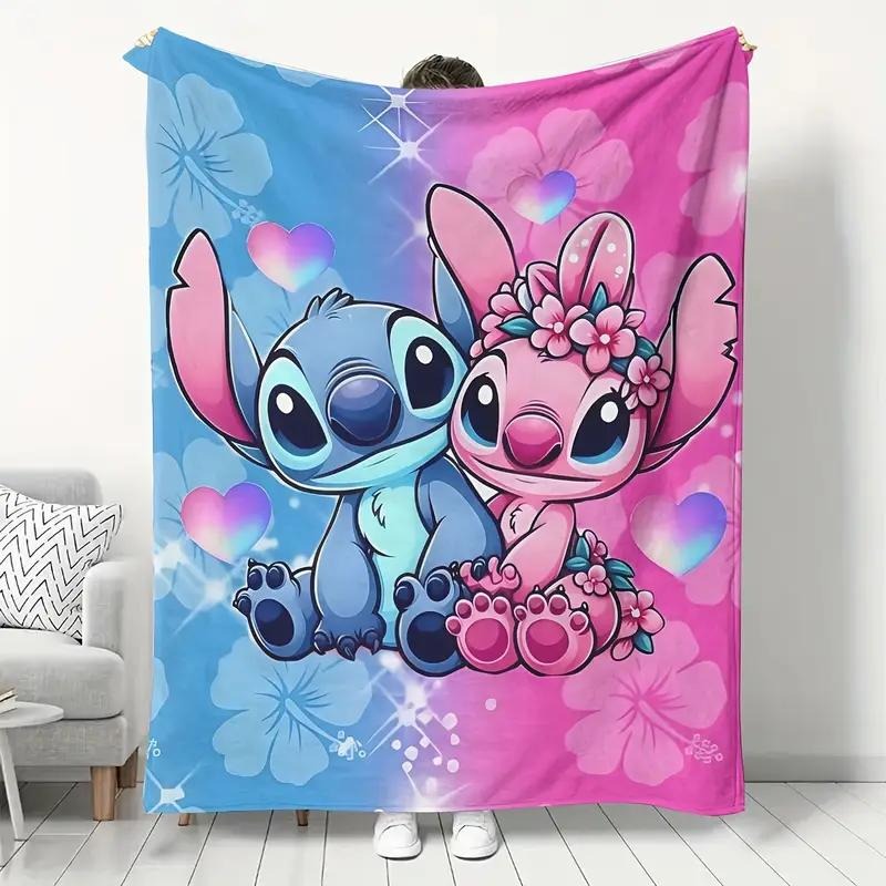 DISNEY CLASSIC Stitch & Angel Flannel Blanket