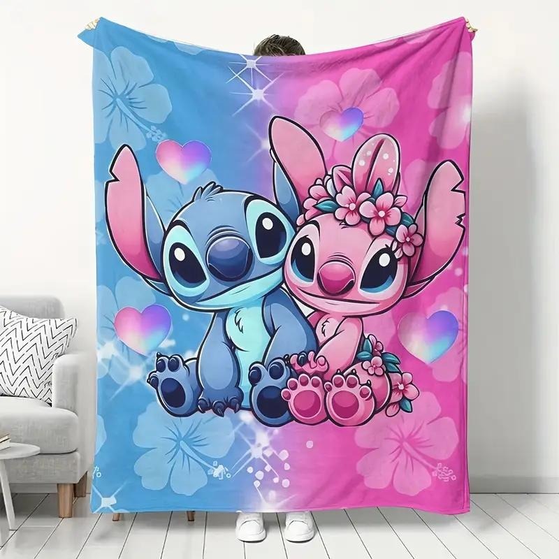 DISNEY CLASSIC Stitch & Angel Flannel Blanket