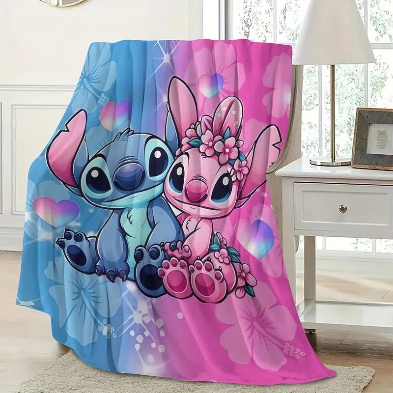 DISNEY CLASSIC Stitch & Angel Flannel Blanket