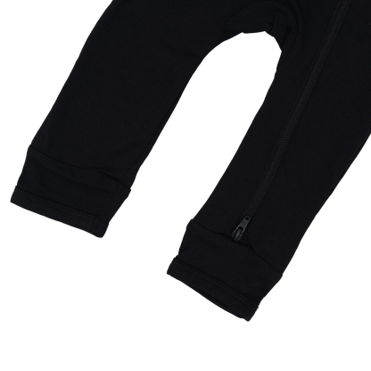 Baby Bamboo Zipper Rompers in Midnight