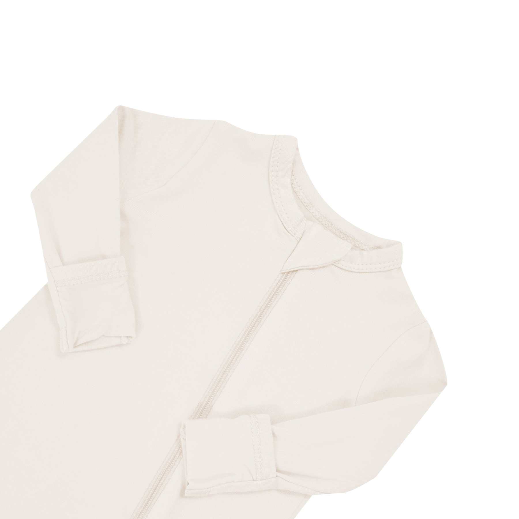 Baby Zipper Rompers in Oat