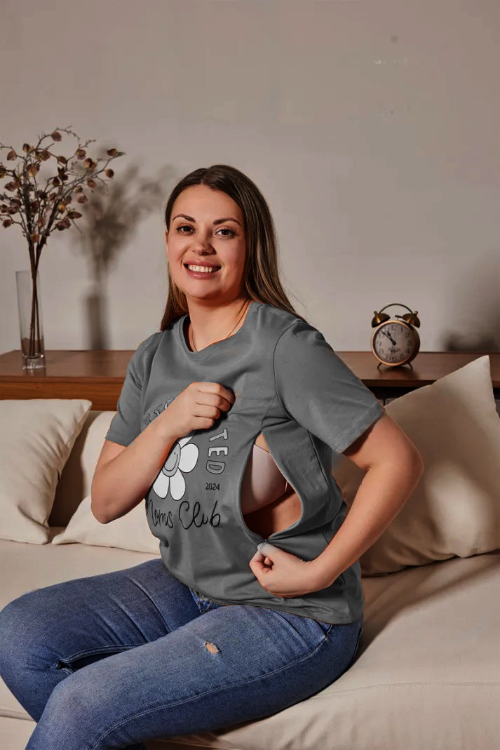 Mom Breastfeeding Nursing T-Shirt - OVERSTIMULATED