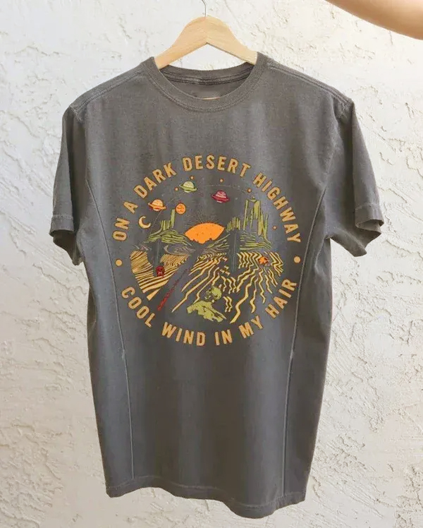 On A Dark Desert Highway Mom Breastfeeding Nursing T Shirt