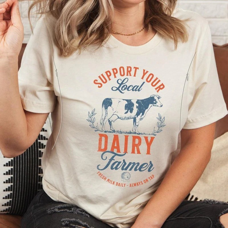 Support Your Local Farmer Mom Breastfeeding Nursing T Shirt