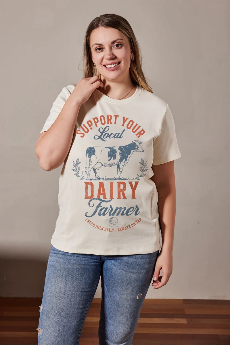 Support Your Local Farmer Mom Breastfeeding Nursing T Shirt