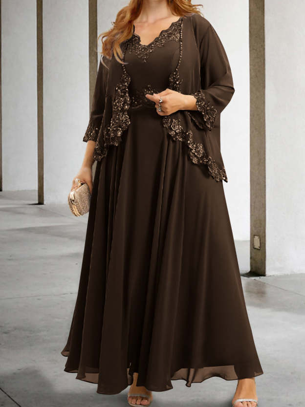 Mother of the Bride A-Line/Princess Dresses Featuring Applique & Sequins