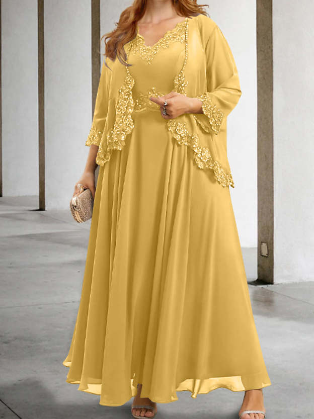 Mother of the Bride A-Line/Princess Dresses Featuring Applique & Sequins