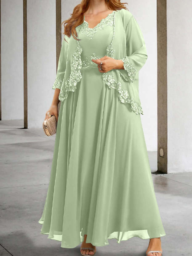 Mother of the Bride A-Line/Princess Dresses Featuring Applique & Sequins