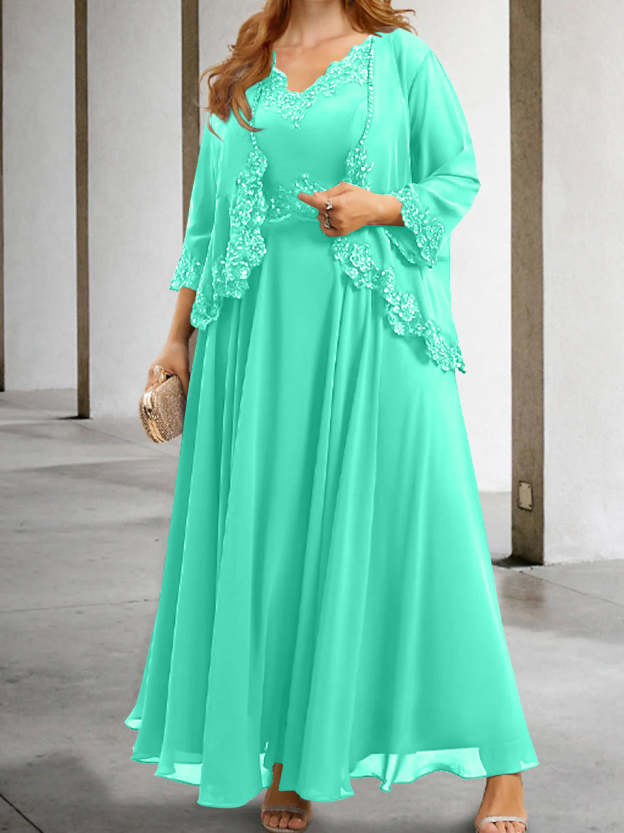 Mother of the Bride A-Line/Princess Dresses Featuring Applique & Sequins
