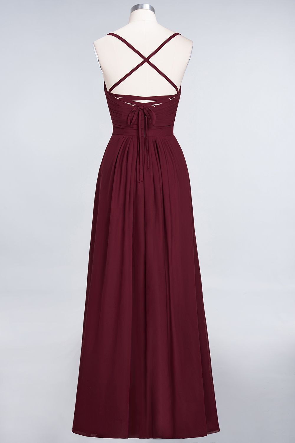 27prom Glamorous Spaghetti Straps Sweetheart Ruffle Chiffon Bridesmaid Dress Online-27prom