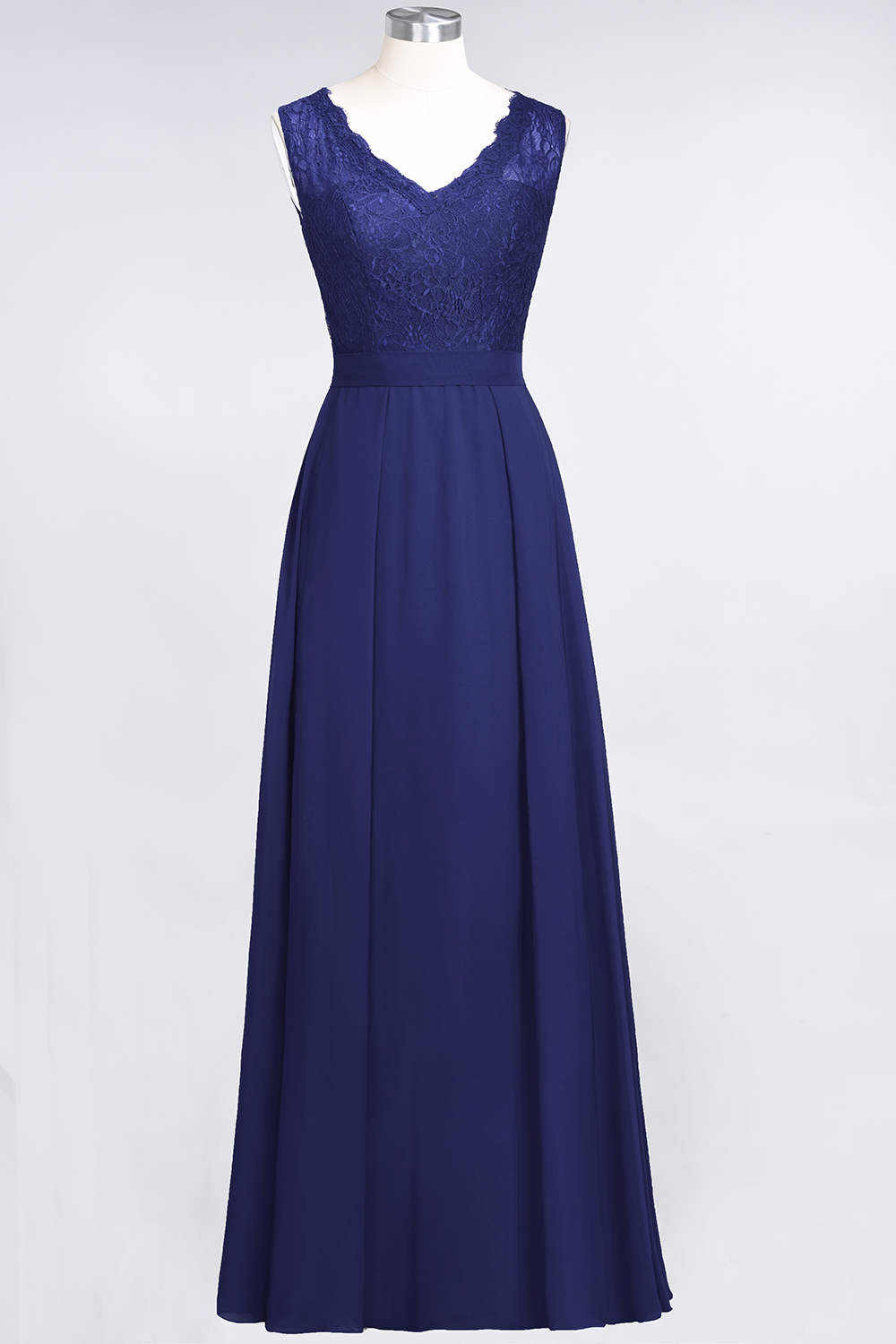 27prom Modest Chiffon V-Neck Burgundy Lace Bridesmaid Dresses Online-27prom