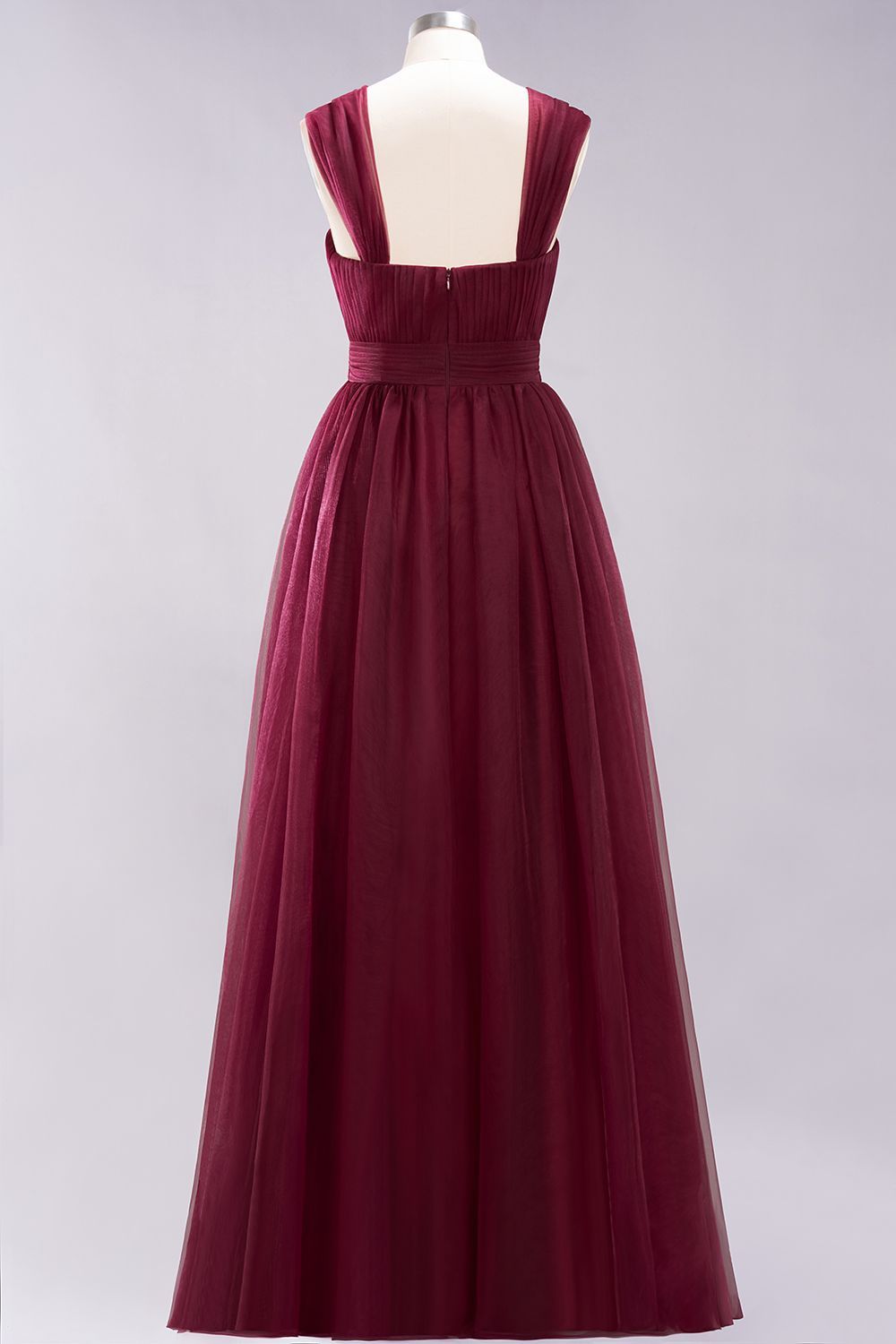 27prom Gorgeous Sweetheart Straps Ruffle Burgundy Bridesmaid Dresses Online-27prom