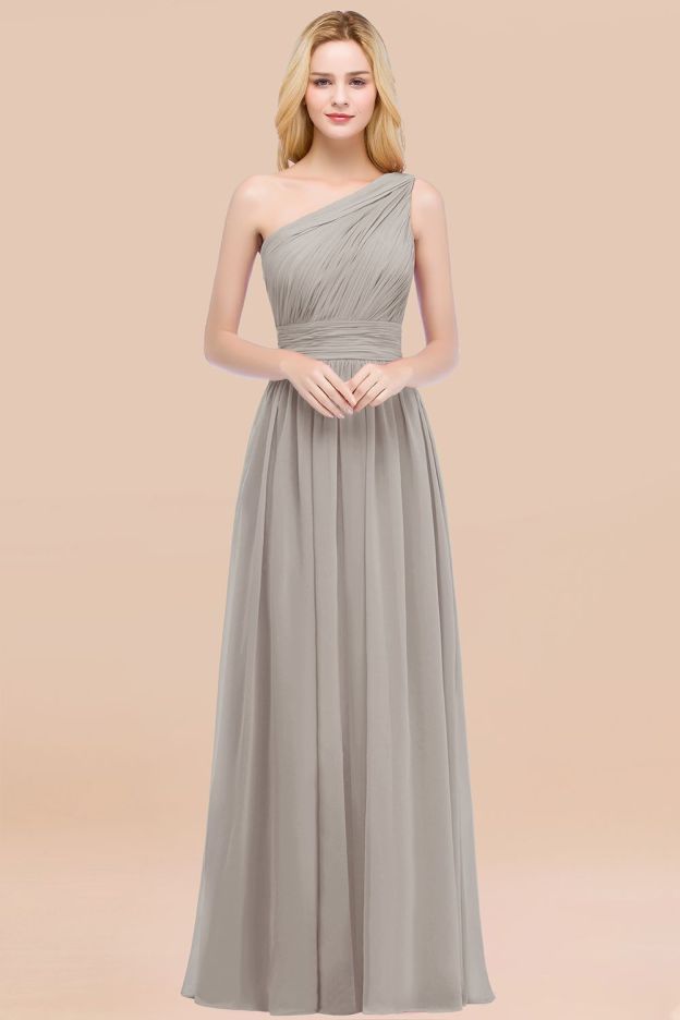 27prom Chic One-shoulder Sleeveless Burgundy Chiffon Bridesmaid Dresses Online-27prom