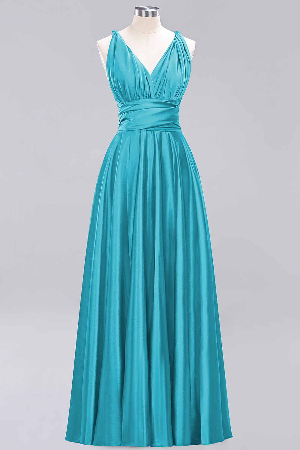 27prom Chic Burgundy Satin Long Bridesmaid Dresses With One Shoulder-27prom