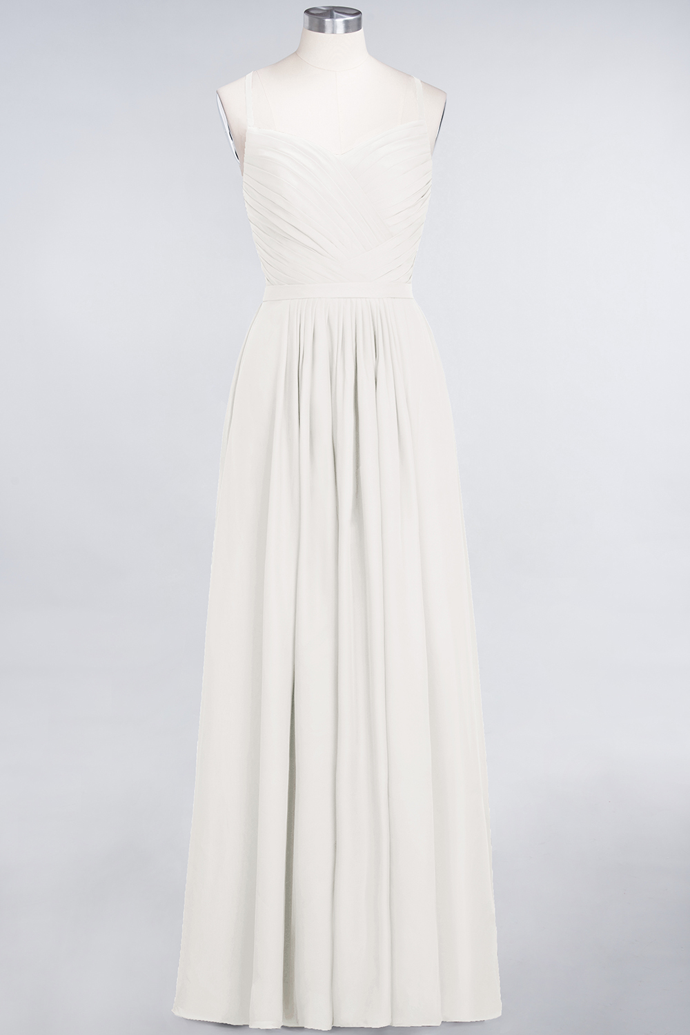 27prom Glamorous Spaghetti Straps Sweetheart Ruffle Chiffon Bridesmaid Dress Online-27prom
