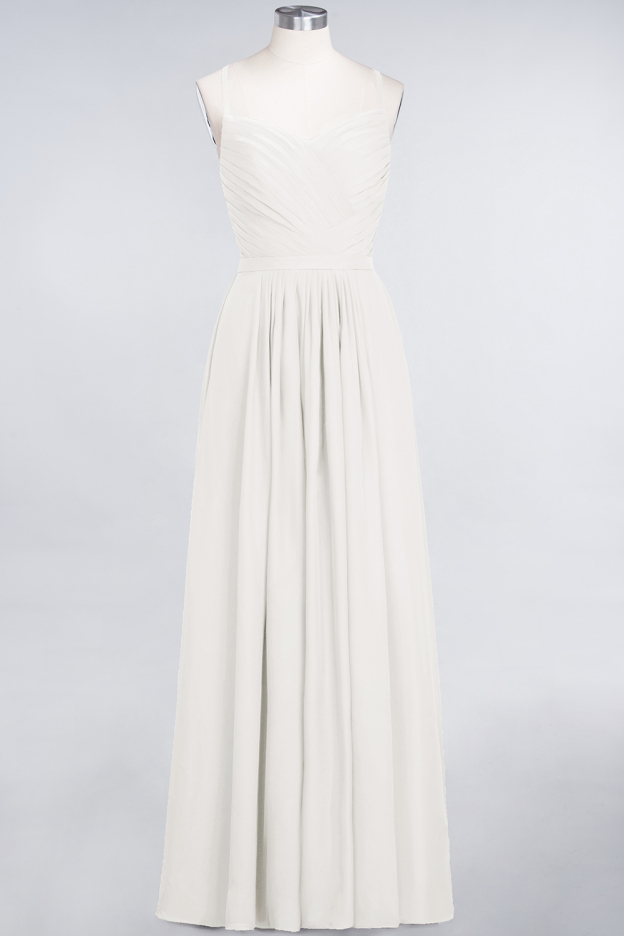 27prom Glamorous Spaghetti Straps Sweetheart Ruffle Chiffon Bridesmaid Dress Online-27prom