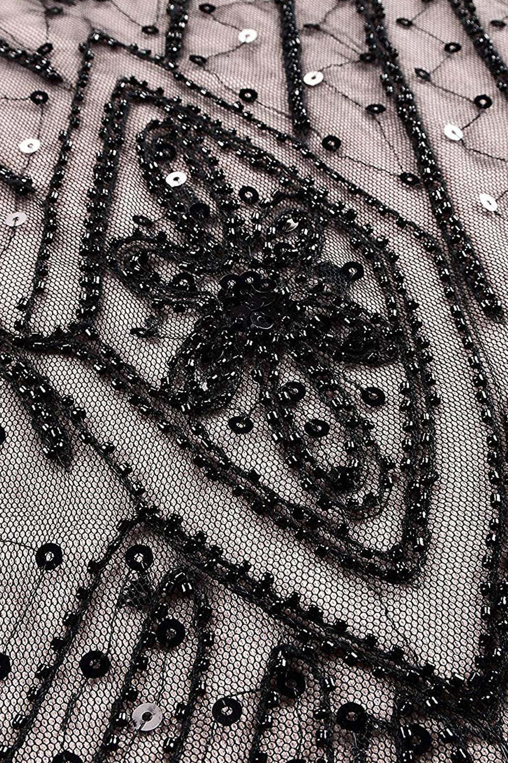 1920s Sequin Flapper Long Dress