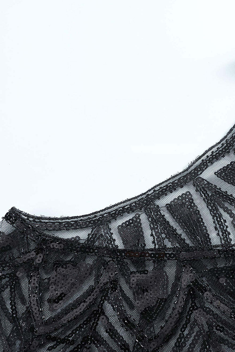 1920s Sequin Black Women's Cape