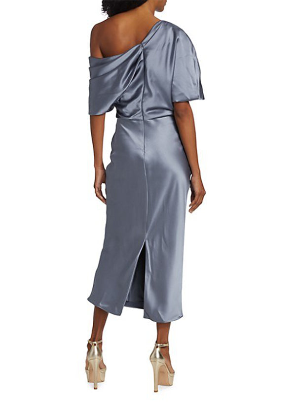 One-Shoulder Column/Sheath Gown for the Mother of the Bride-27prom